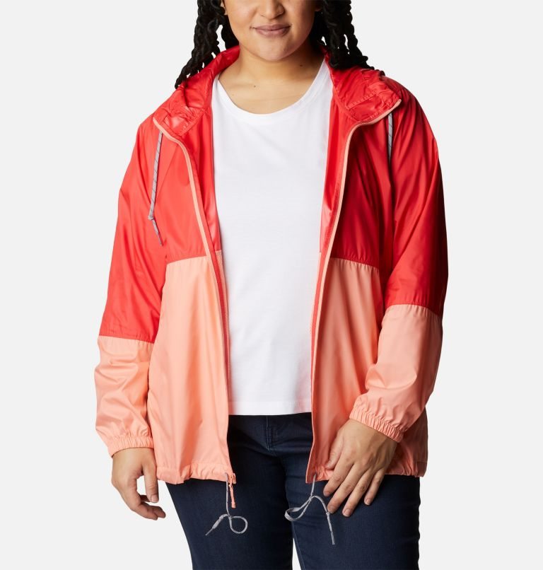 Jacheta Columbia Flash Forward Windbreaker Dama Rosii Corai | Plus Size LW8A1QSM7